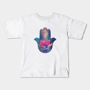 hamsa lotus Kids T-Shirt